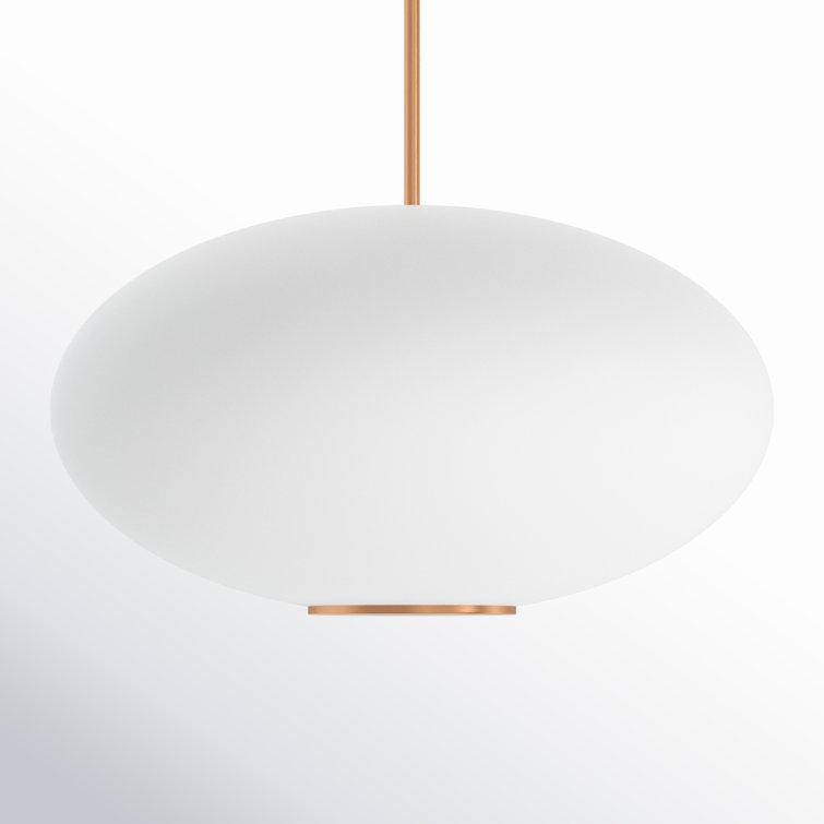 Aged Brass Globe Glass LED Pendant Light