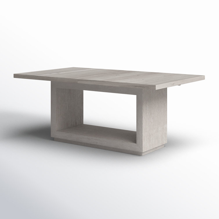 Oxford Modern Extendable Dining Table in Distressed Basalt Gray