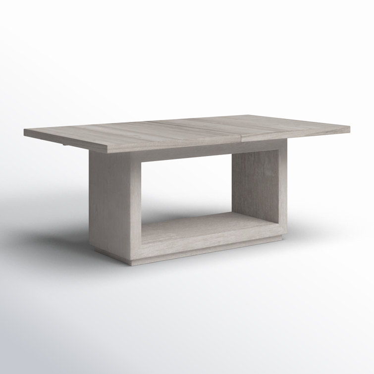 Oxford Modern Extendable Dining Table in Distressed Basalt Gray