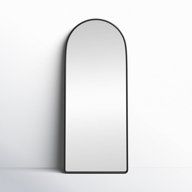 Elegant Arch Full-Length 68" Floor Mirror in Silver and Gold