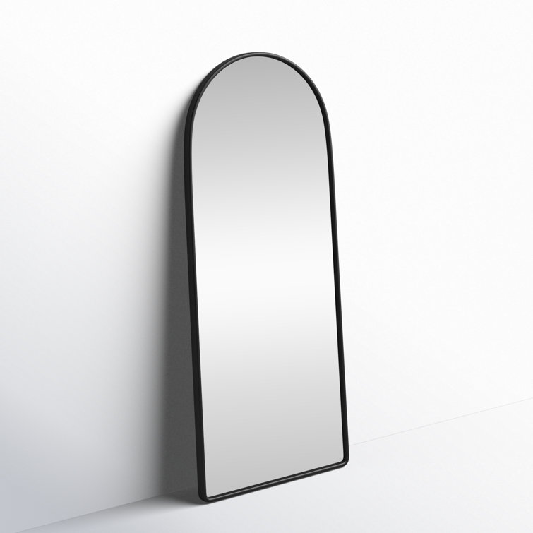 Elegant Arch Full-Length 68" Floor Mirror in Silver and Gold