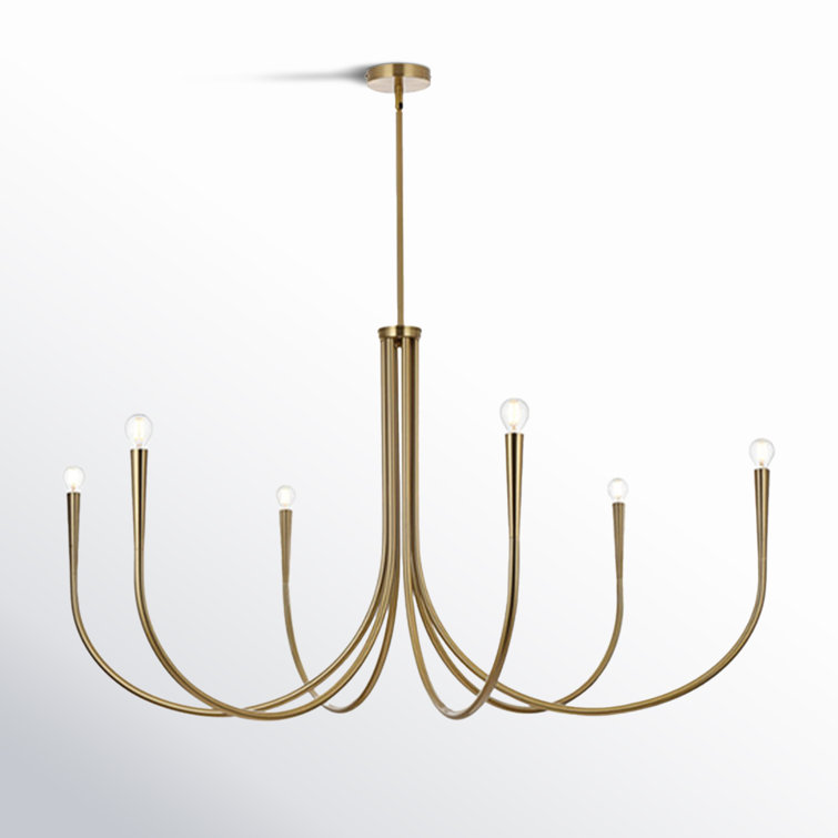 Catalena Brass 6-Light Iron Chandelier