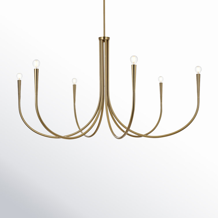 Catalena Brass 6-Light Iron Chandelier