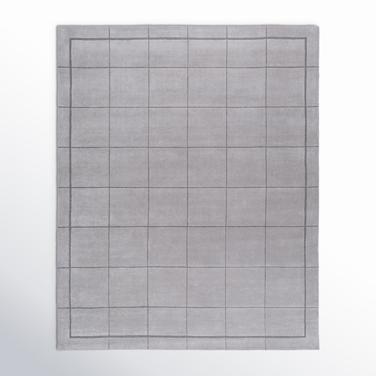 Mallory Gray Hand-Tufted Wool Rectangular Area Rug 8' x 10'