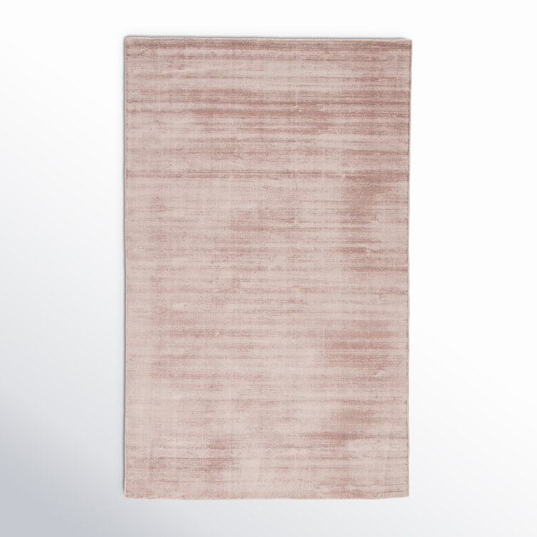 Handmade Distressed Pink Viscose Rug 8' x 10'