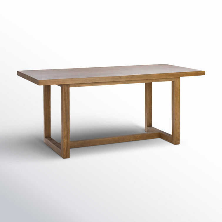 Natural Wood Transitional 70" Rectangle Dining Table