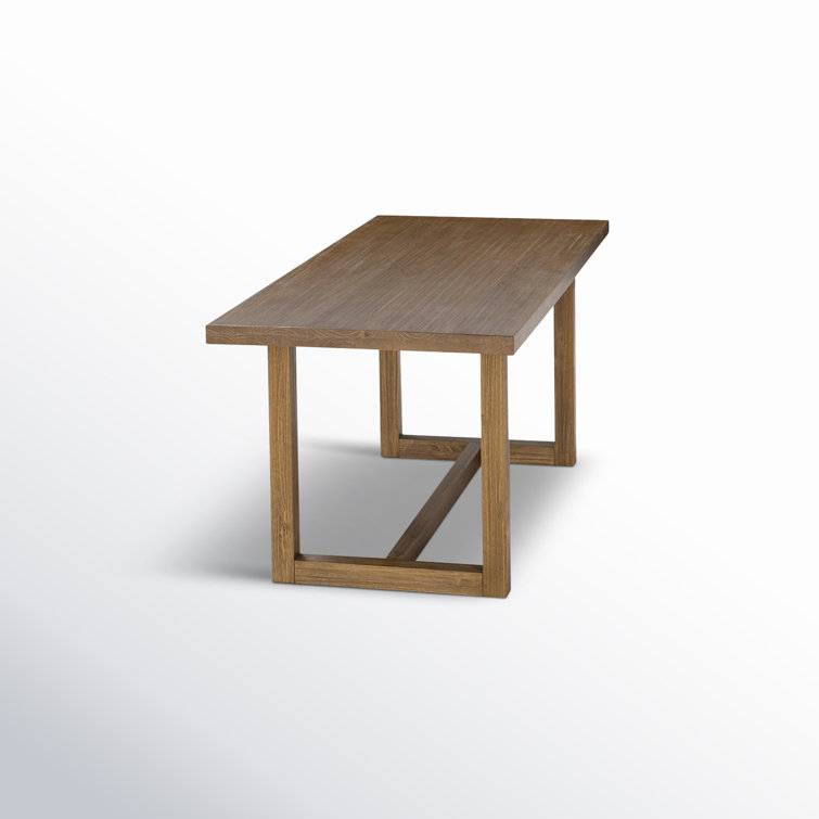 Natural Wood Transitional 70" Rectangle Dining Table