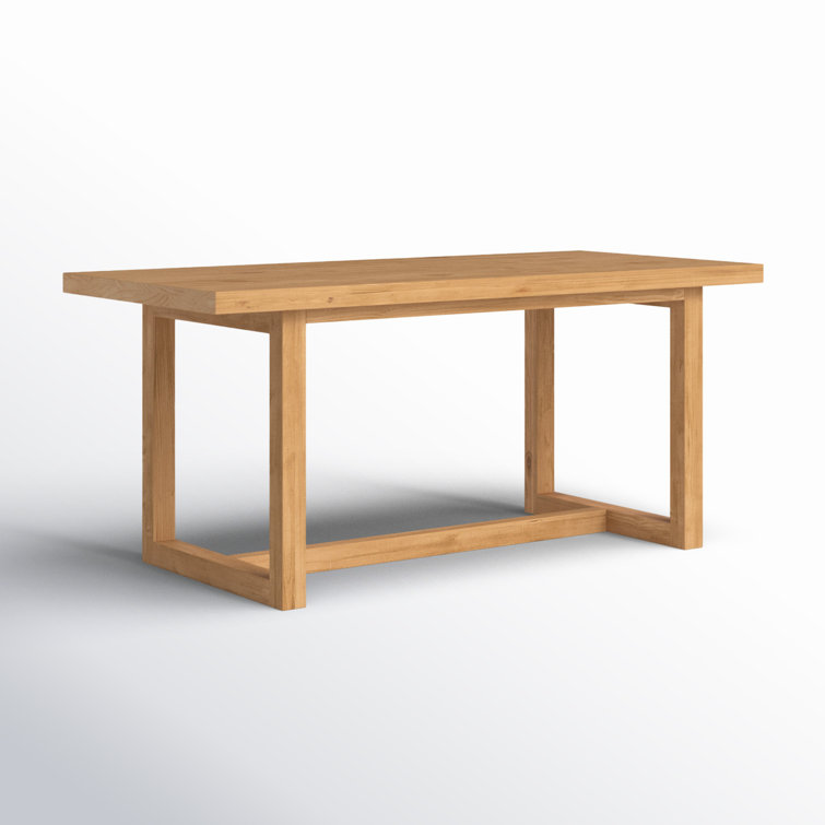 Natural Wood Transitional 70" Rectangle Dining Table