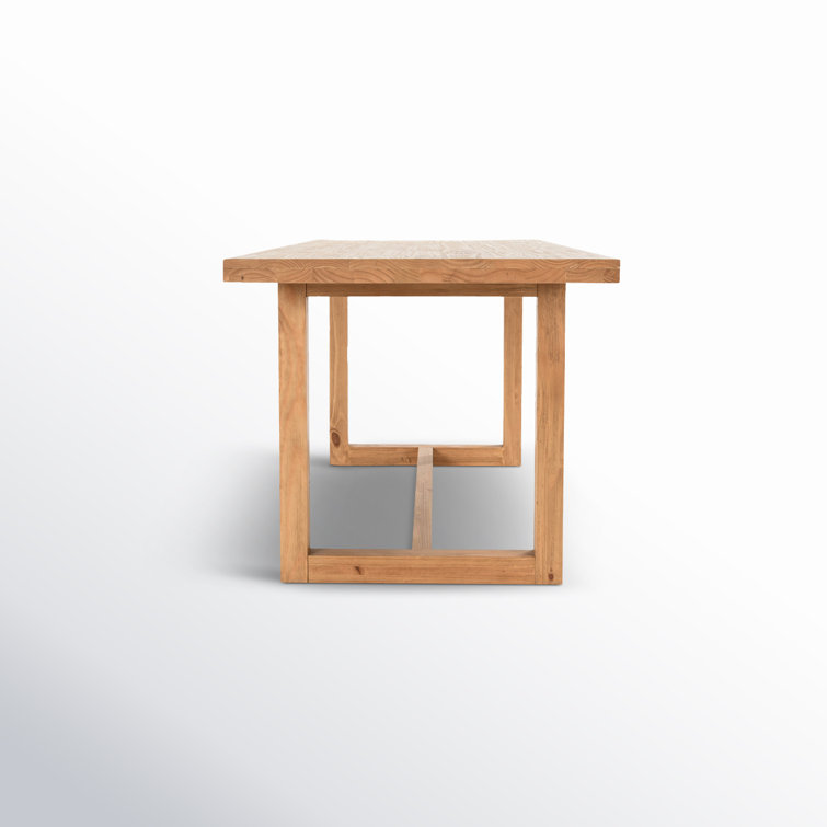 Natural Wood Transitional 70" Rectangle Dining Table