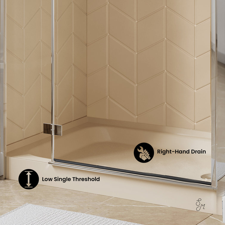 Voltaire Biscuit 48" x 36" Single-Threshold Shower Base