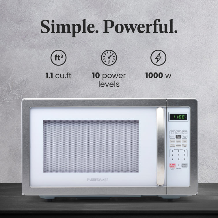 Platinum White 1.1 cu. ft. Touch Control Microwave Oven