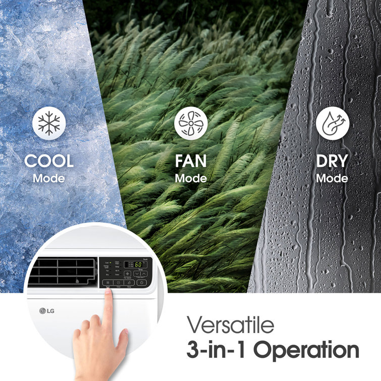 18,000 BTU White Smart Window Air Conditioner with Remote