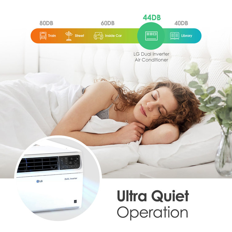 18,000 BTU White Smart Window Air Conditioner with Remote