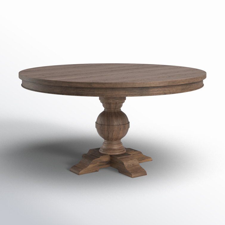 Traditional Reclaimed Wood 60" Round Dining Table in Weathered Teak