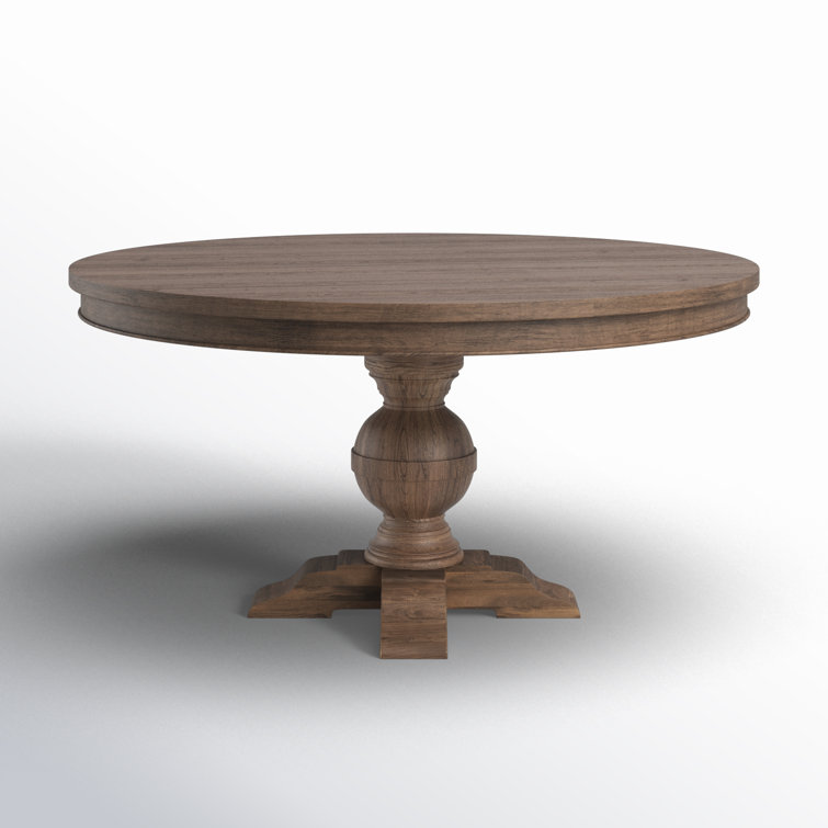 Traditional Reclaimed Wood 60" Round Dining Table in Weathered Teak