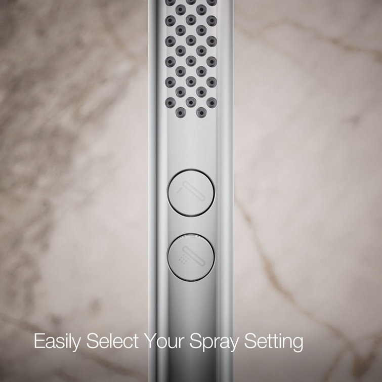 Polished Chrome Handheld Multifunction Wall Mounted Showerhead