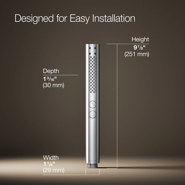Polished Chrome Handheld Multifunction Wall Mounted Showerhead