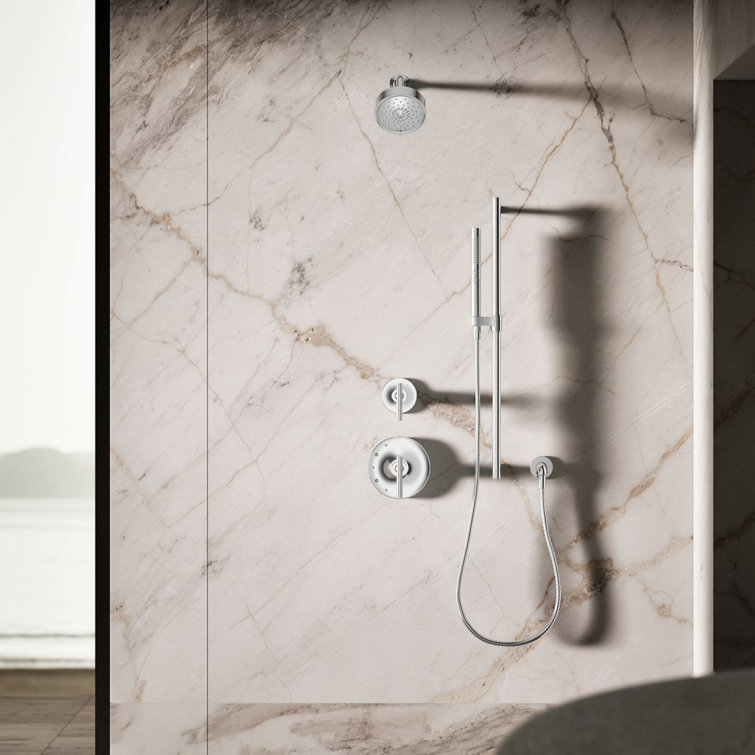 Polished Chrome Handheld Multifunction Wall Mounted Showerhead