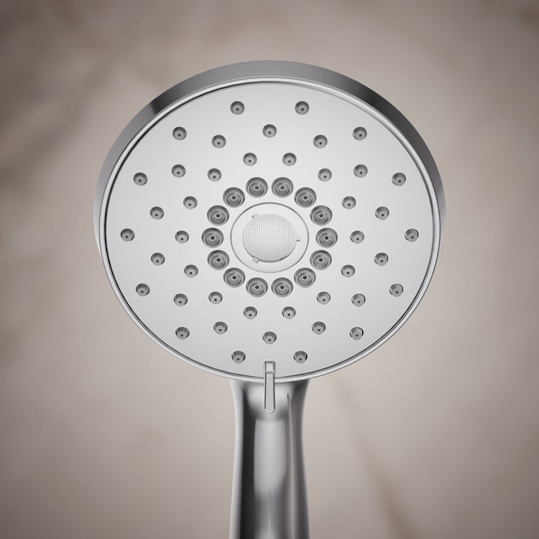 Polished Chrome Multifunction Handheld Showerhead with Pulse