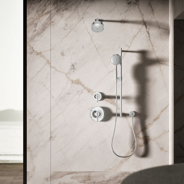 Polished Chrome Multifunction Handheld Showerhead with Pulse