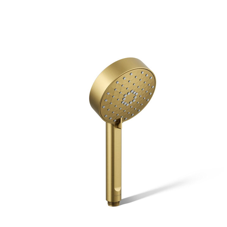 Vibrant Brushed Moderne Brass Wall Mounted Handheld Shower