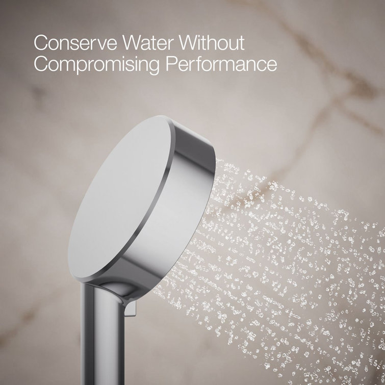 Polished Chrome Multifunction Handheld Showerhead with 3 Spray Settings