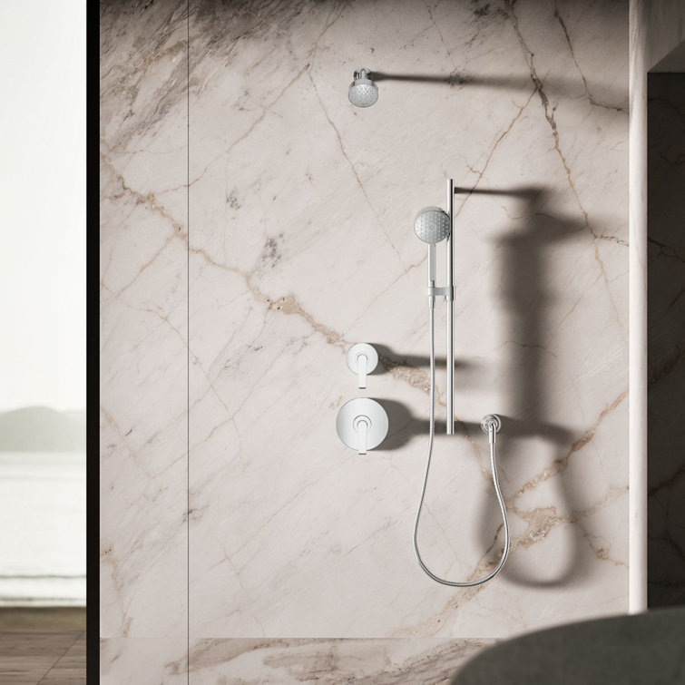 Polished Chrome Multifunction Handheld Showerhead with 3 Spray Settings