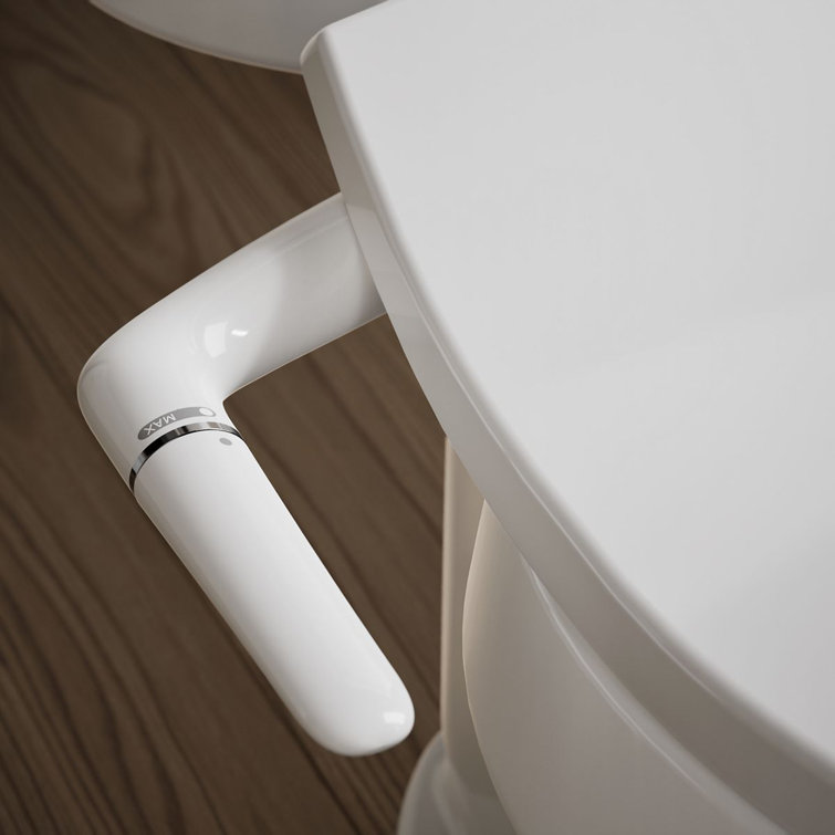 White Elongated Manual Bidet Toilet Seat with Adjustable Spray
