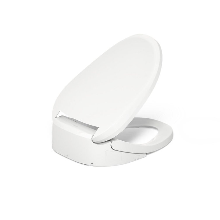 PureWash White Heated Elongated Bidet Toilet Seat with Remote