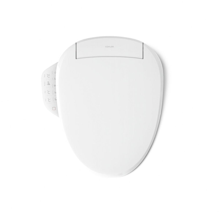 PureWash White Heated Elongated Bidet Toilet Seat with Remote