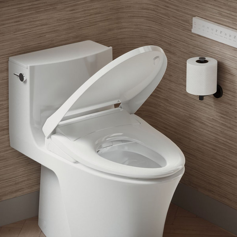 PureWash E930 White Elongated Heated Bidet Toilet Seat with Remote