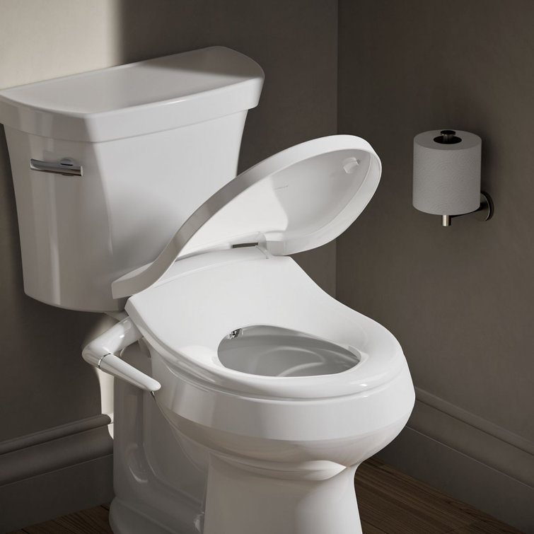 PureWash M250 White Manual Non-Electric Round Bidet Toilet Seat
