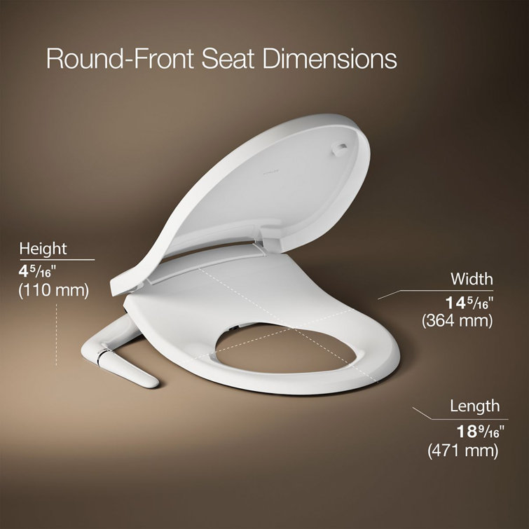 PureWash M250 White Manual Non-Electric Round Bidet Toilet Seat