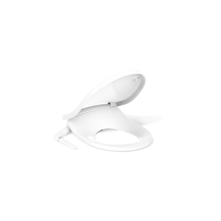 PureWash M250 White Manual Non-Electric Round Bidet Toilet Seat