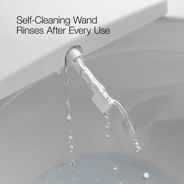 PureWash E930 White Elongated Heated Bidet Toilet Seat with Remote