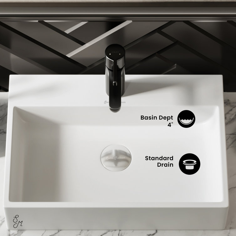 Claire 21" Glossy White Ceramic Vessel Sink