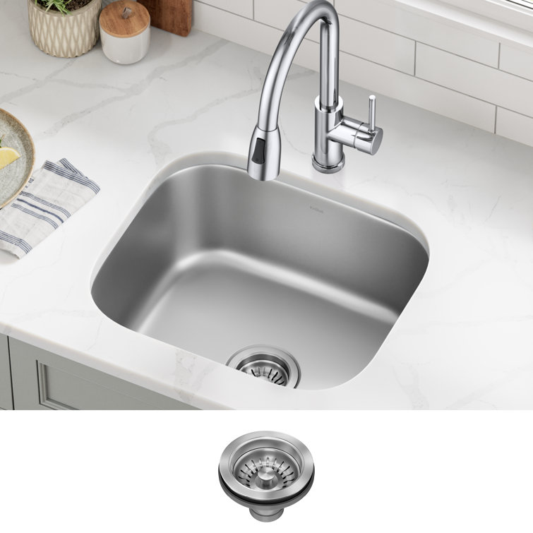 Kraus 20-inch Satin Stainless Steel Undermount Single Bowl Kitchen Sink