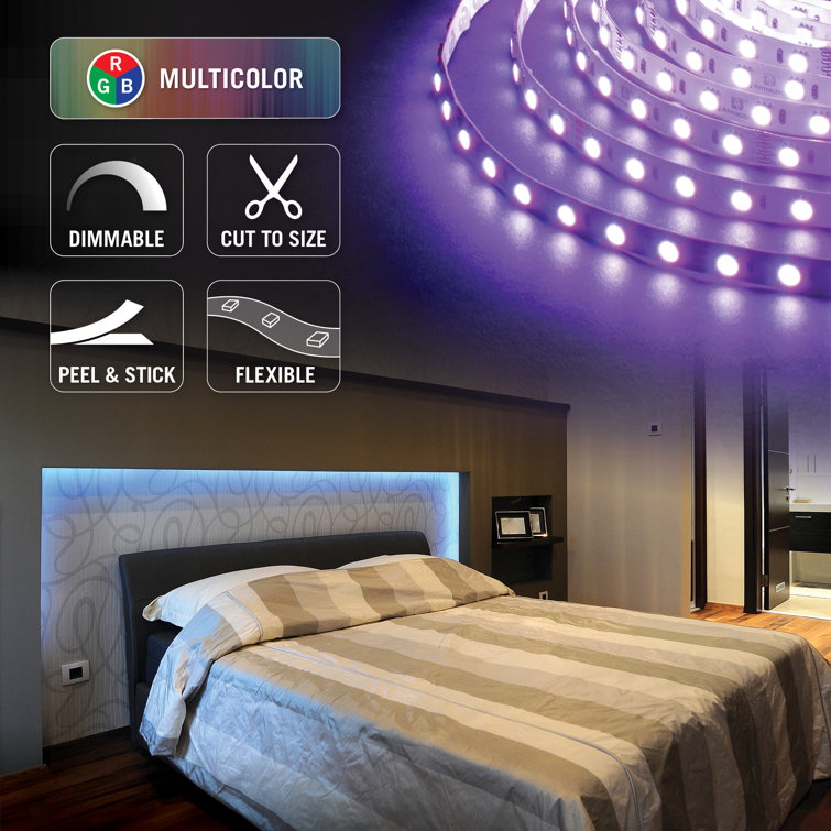 16.4 ft Multi-Color LED Tape Light with Remote