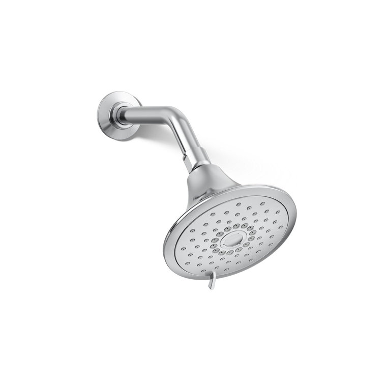 Polished Chrome Multifunction Wall Mounted Showerhead with Pulse