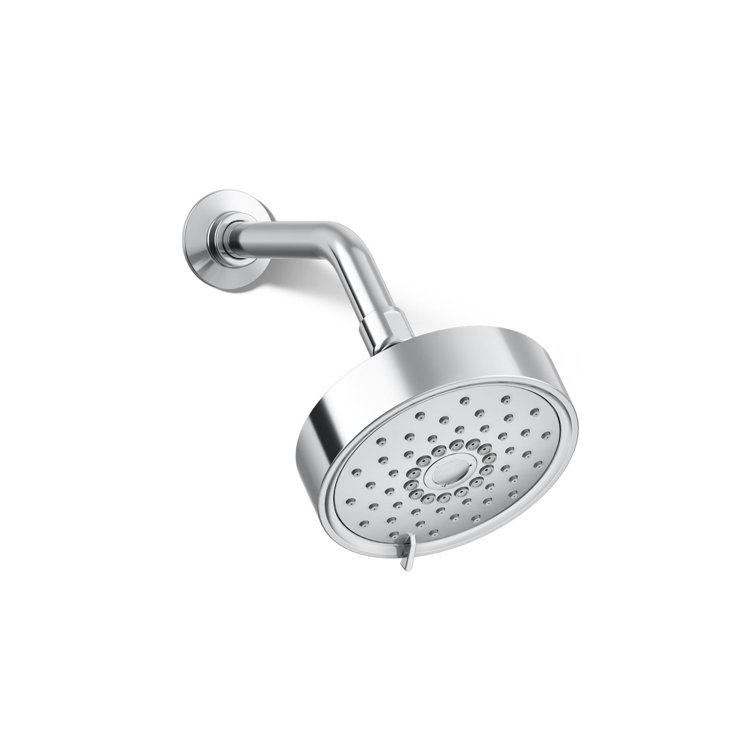 Polished Chrome Multi-Function Wall Mounted Showerhead