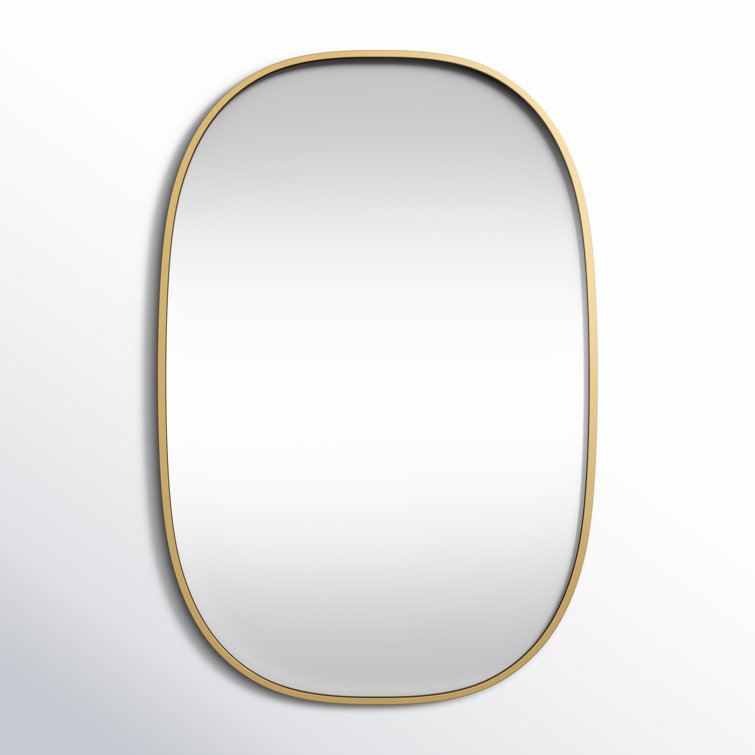 Brass Framed Oval Full Length Bathroom Mirror