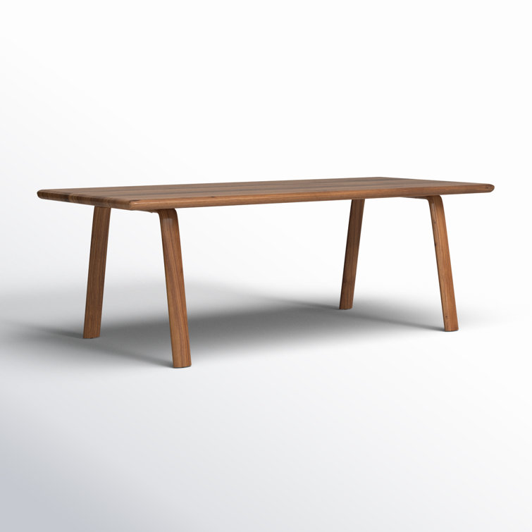 Walnut Solid Wood Rectangular Dining Table for Six