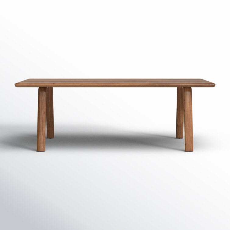 Walnut Solid Wood Rectangular Dining Table for Six