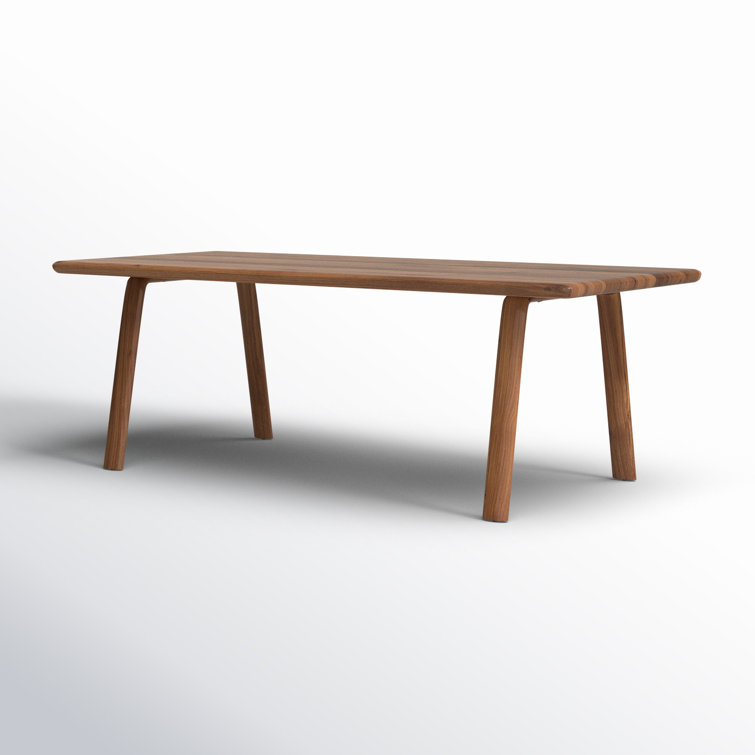 Walnut Solid Wood Rectangular Dining Table for Six