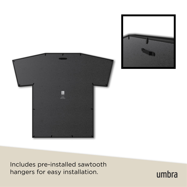 Classic Black Acrylic Wall-Mounted T-Shirt Display Frame