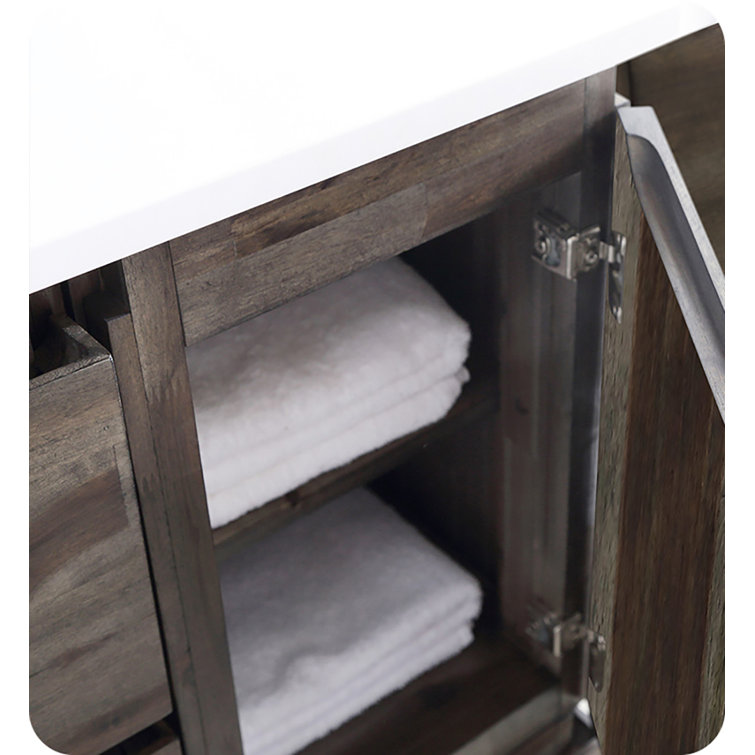 Formosa 72" Brown Quartz Stone Double Sink Vanity