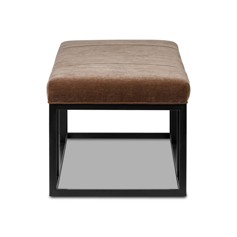 Irving Flax Upholstered Bench with Metal Frame