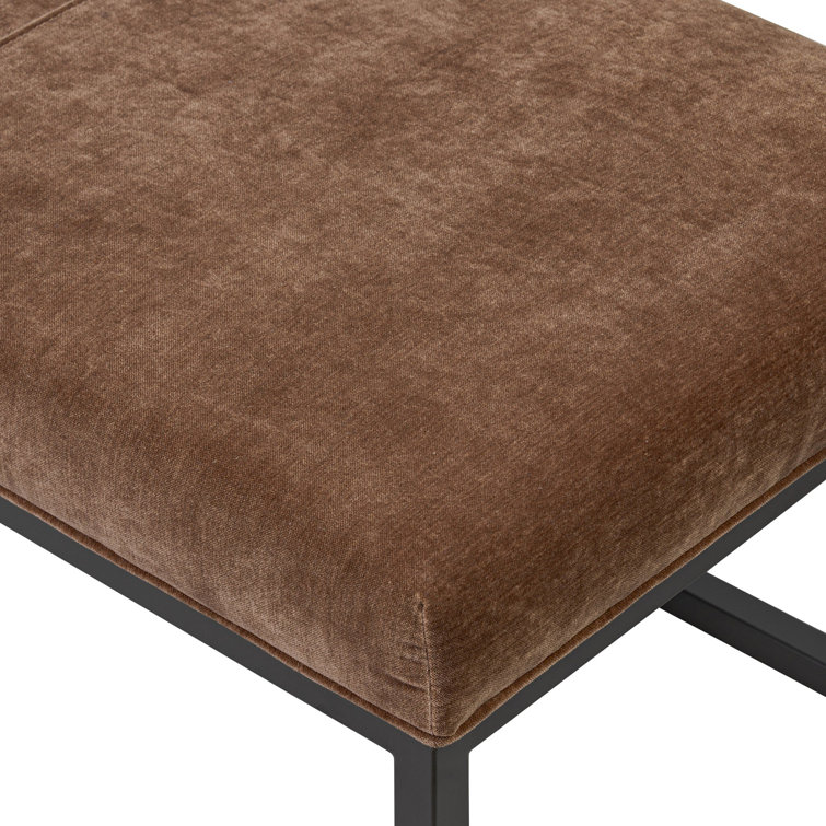 Irving Flax Upholstered Bench with Metal Frame