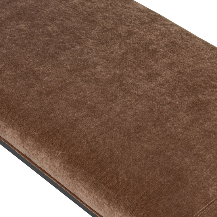 Irving Flax Upholstered Bench with Metal Frame