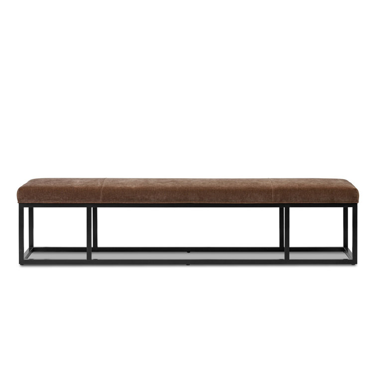 Irving Flax Upholstered Bench with Metal Frame